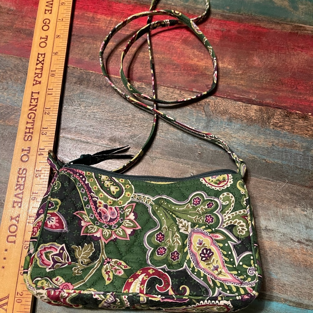Vera Bradley Purse Green with Purple Paisley